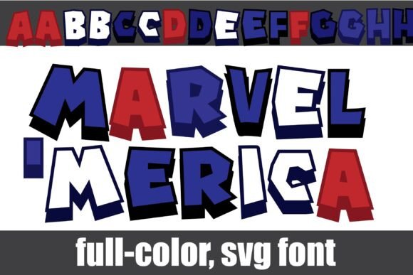 Marvel 'merica: A Patriotic Font for Bold, Playful Designs