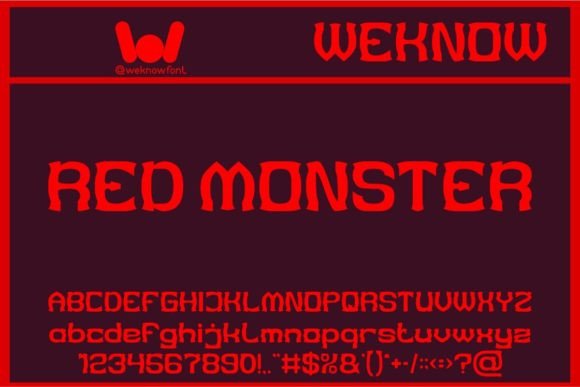 Red Monster: A Gothic Display Font with Uncommon Versatility