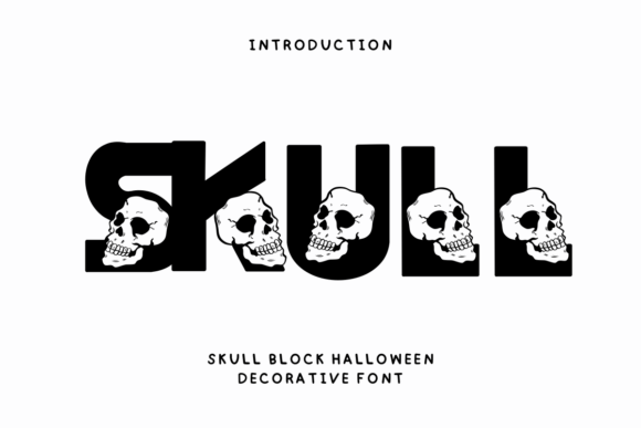 Skull Block Halloween: Typography with a Gothic Twist