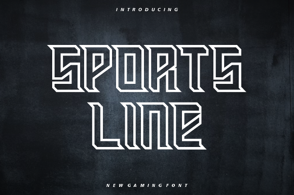 Sports Line: A Geometric Game Font for Modern Design