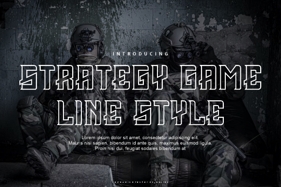 Strategy Game Line: A Display Font for Bold, Modern Branding